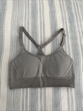 All in Motion Gray Seamless Racerback Sports Bralette